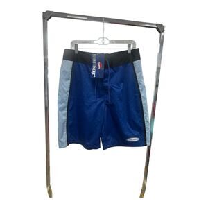 NWT Vintage Pepsi Next Generation Board Shorts Mens Sz M Blue Swim Trunks Y2K